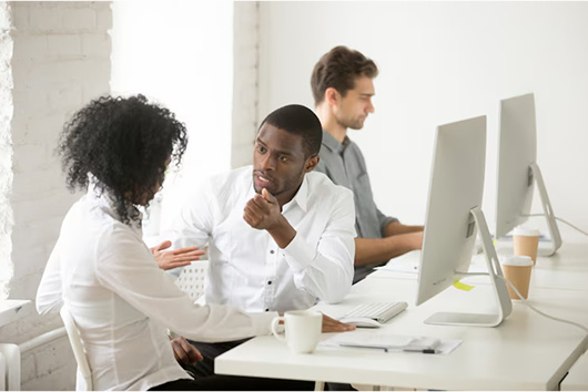Business team working together